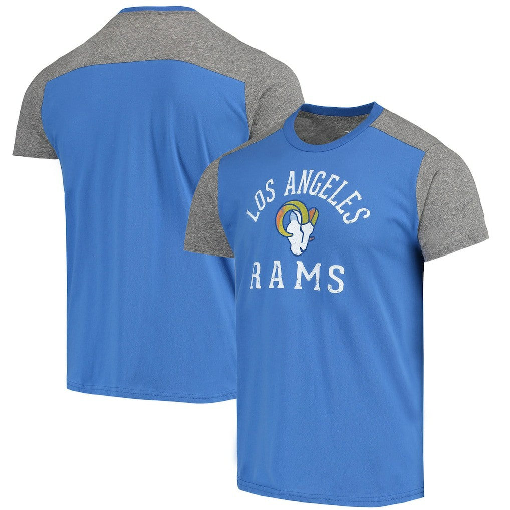 Los Angeles Rams Majestic Threads Field Goal Slub T-Shirt Royal/Gray | NFL