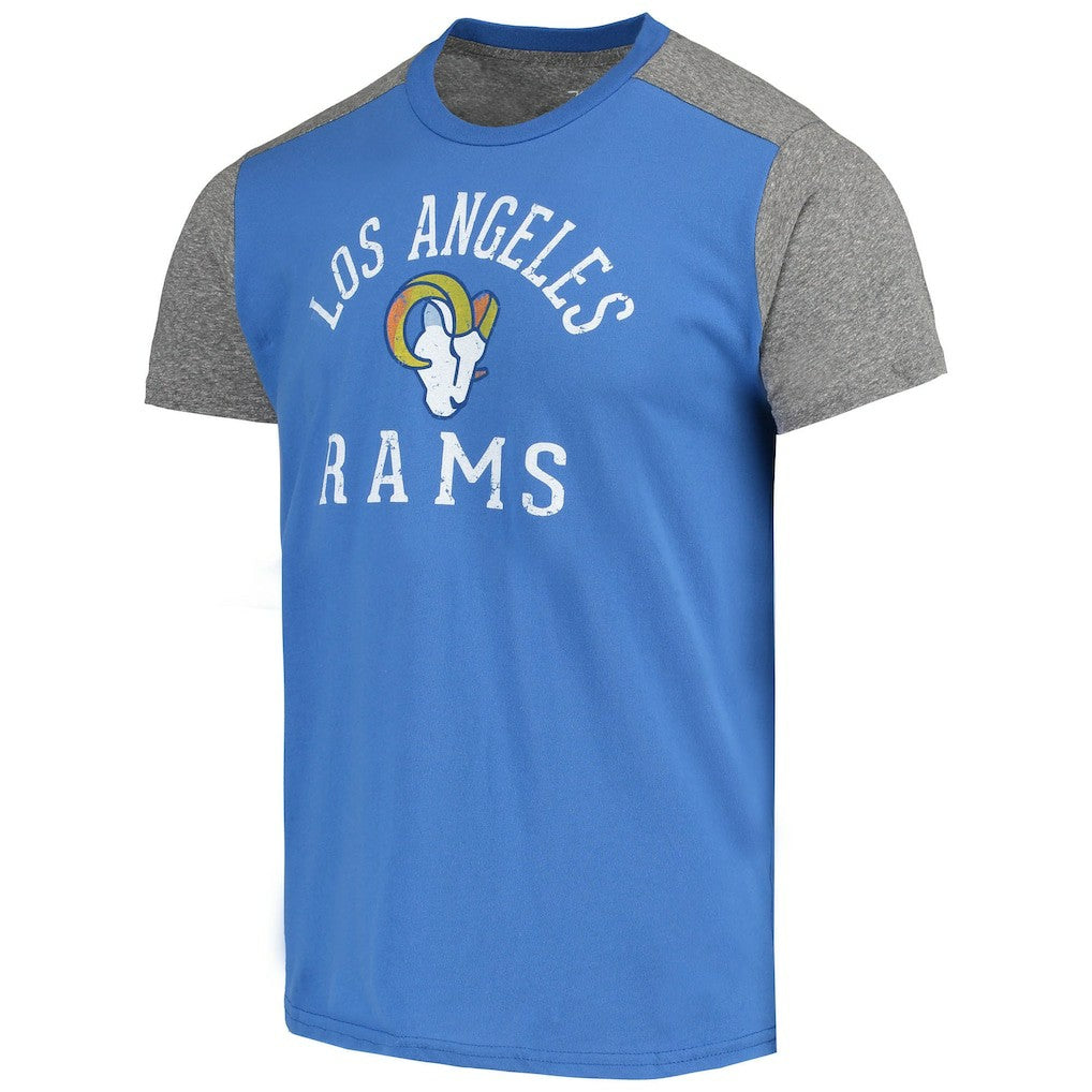 Los Angeles Rams Majestic Threads Field Goal Slub T-Shirt Royal/Gray | NFL