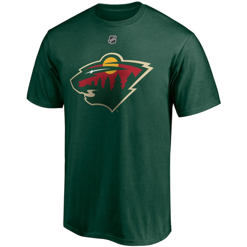 Kirill Kaprizov Minnesota Wild Fanatics Authentic Stack Name & Number T-Shirt - Green - NHL