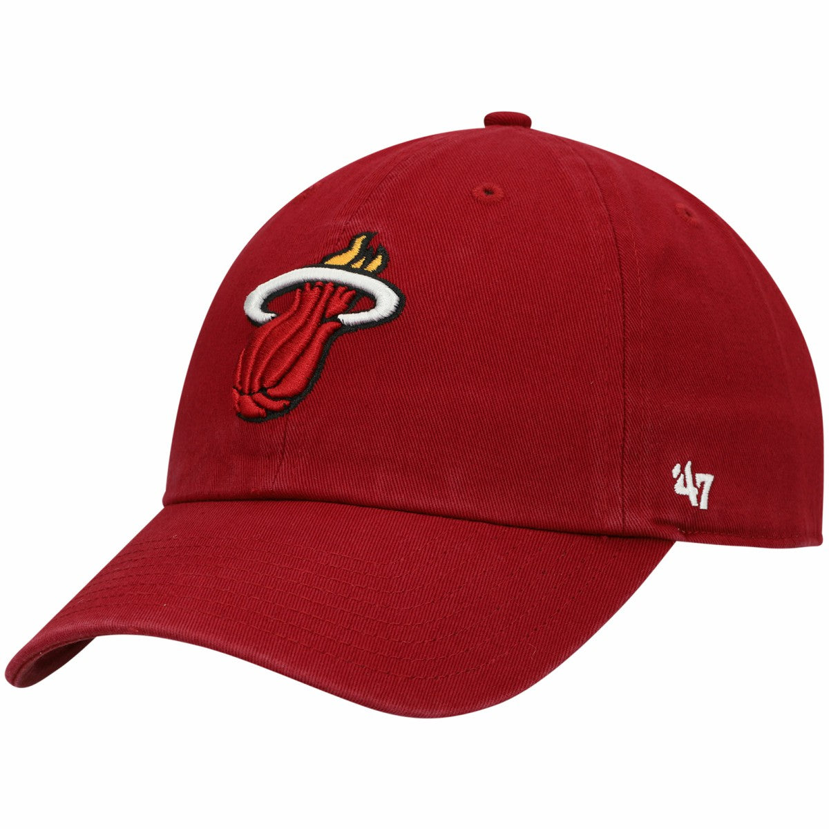 Miami Heat '47 Core Logo Clean Up Adjustable Hat Red - NBA
