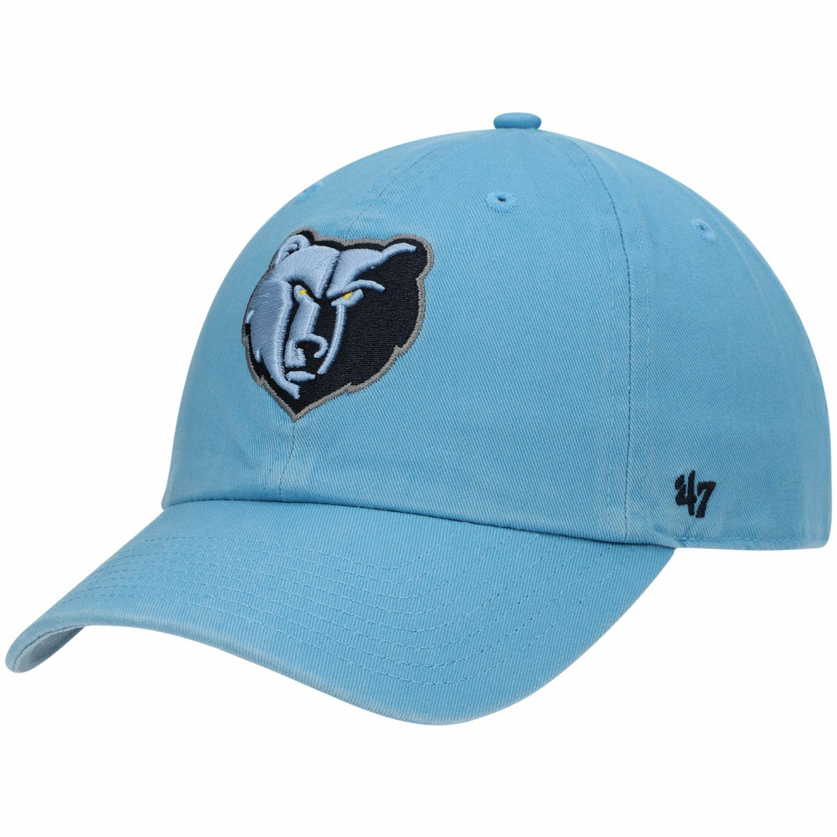 Memphis Grizzlies '47 Core Logo Clean Up Adjustable Hat Light Blue - NBA