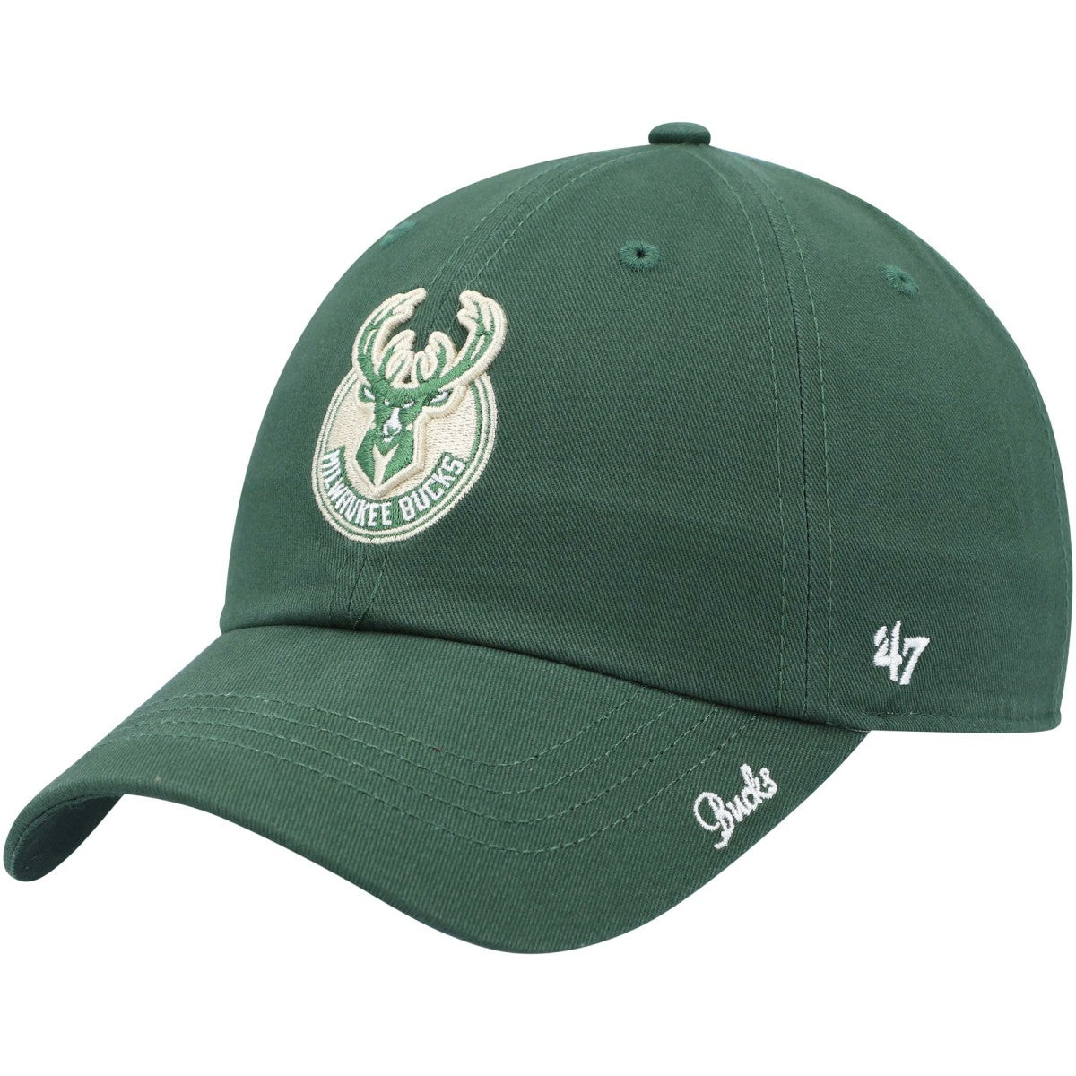 Milwaukee Bucks '47 Women's Miata Clean Up Logo Adjustable Hat Hunter Green - NBA