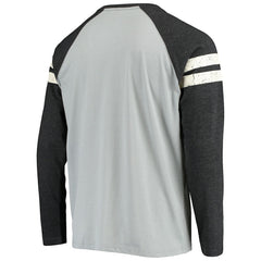 Las Vegas Raiders Starter Throwback League Raglan Long Sleeve Tri-Blend T-Shirt Silver/Black | NFL