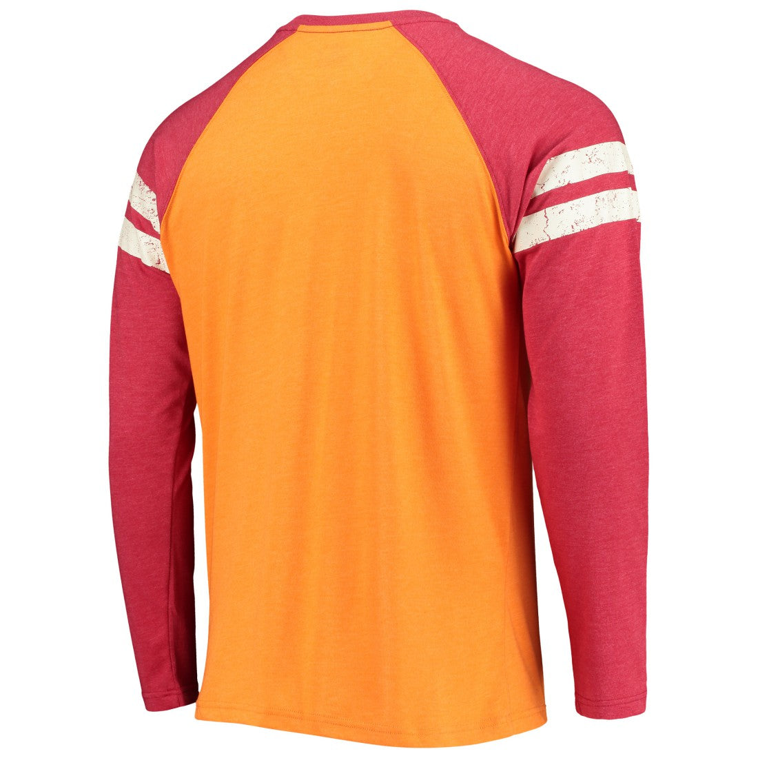 Tampa Bay Buccaneers Starter Throwback League Raglan Long Sleeve Tri-Blend T-Shirt Orange/Red | NFL
