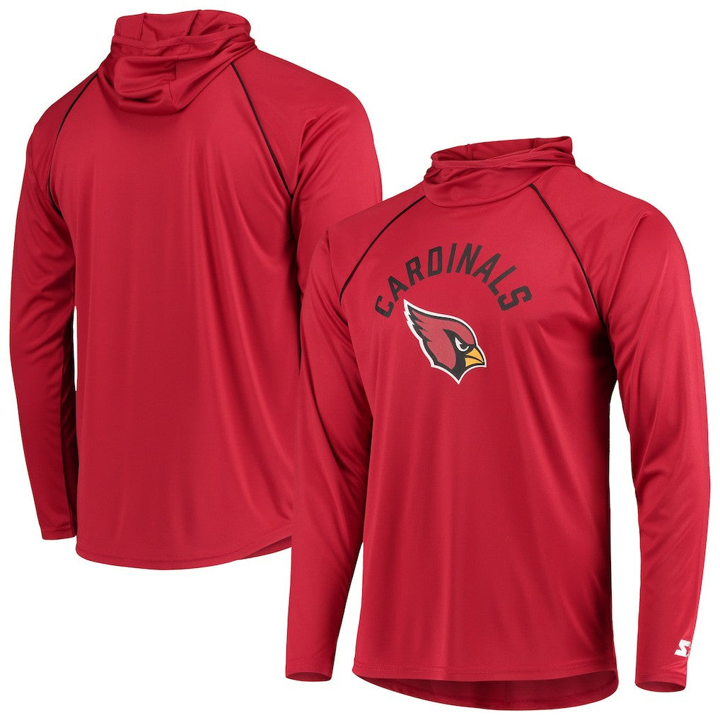 Arizona Cardinals Starter Raglan Long Sleeve Hoodie T-Shirt Cardinal | NFL