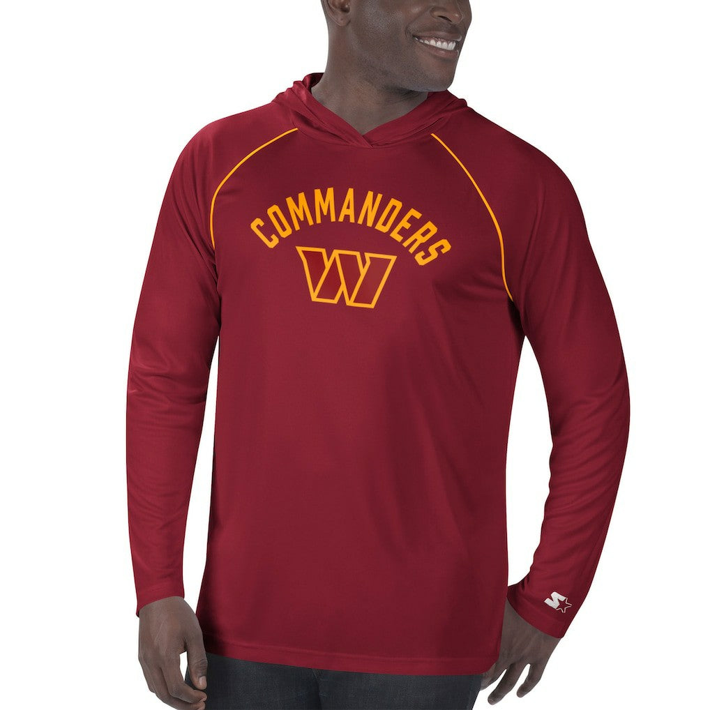 Washington Football Team Starter Raglan Long Sleeve Hoodie T-Shirt Burgundy | NFL
