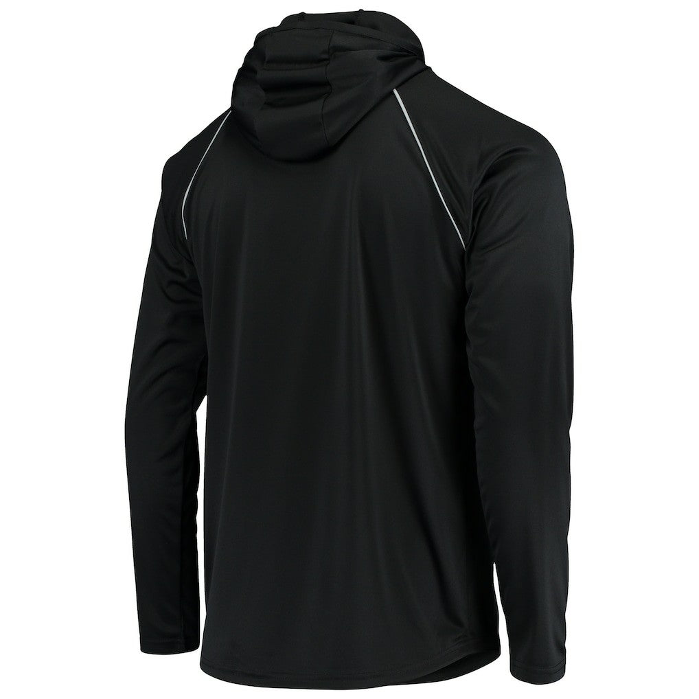 Las Vegas Raiders Starter Throwback Raglan Hoodie Long Sleeve T-Shirt Black | NFL