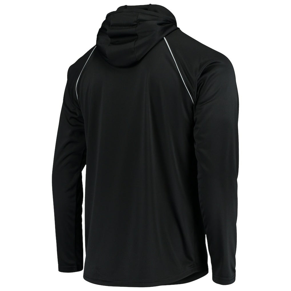 Las Vegas Raiders Starter Throwback Raglan Hoodie Long Sleeve T-Shirt Black | NFL