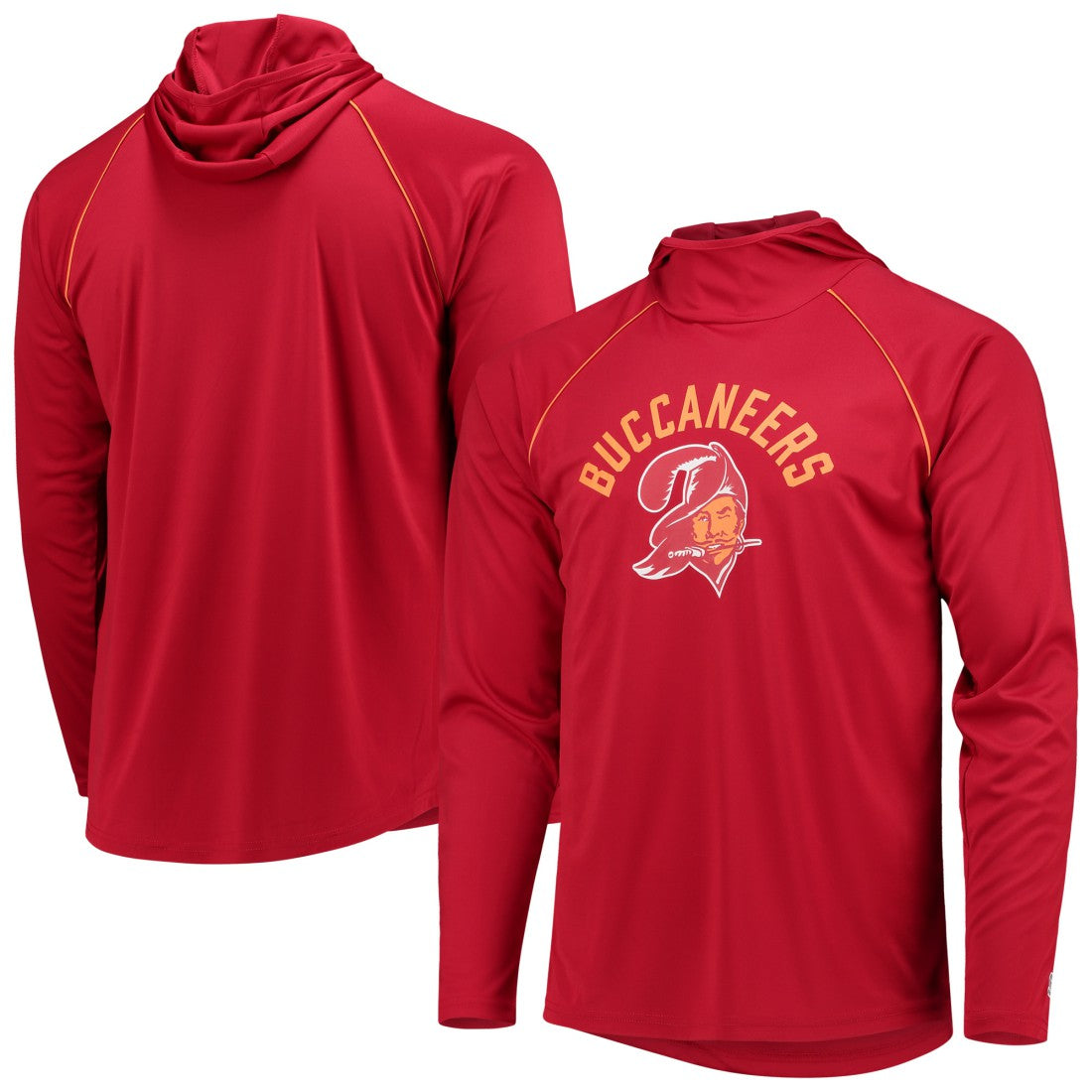 Tampa Bay Buccaneers Starter Throwback Raglan Hoodie Long Sleeve T-Shirt Red | NFL