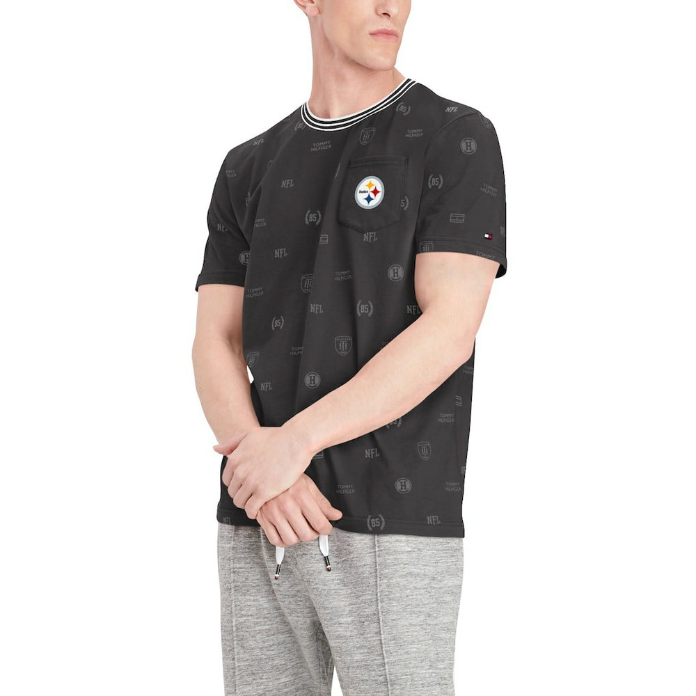 Pittsburgh Steelers Tommy Hilfiger Essential Pocket T-Shirt Black | NFL
