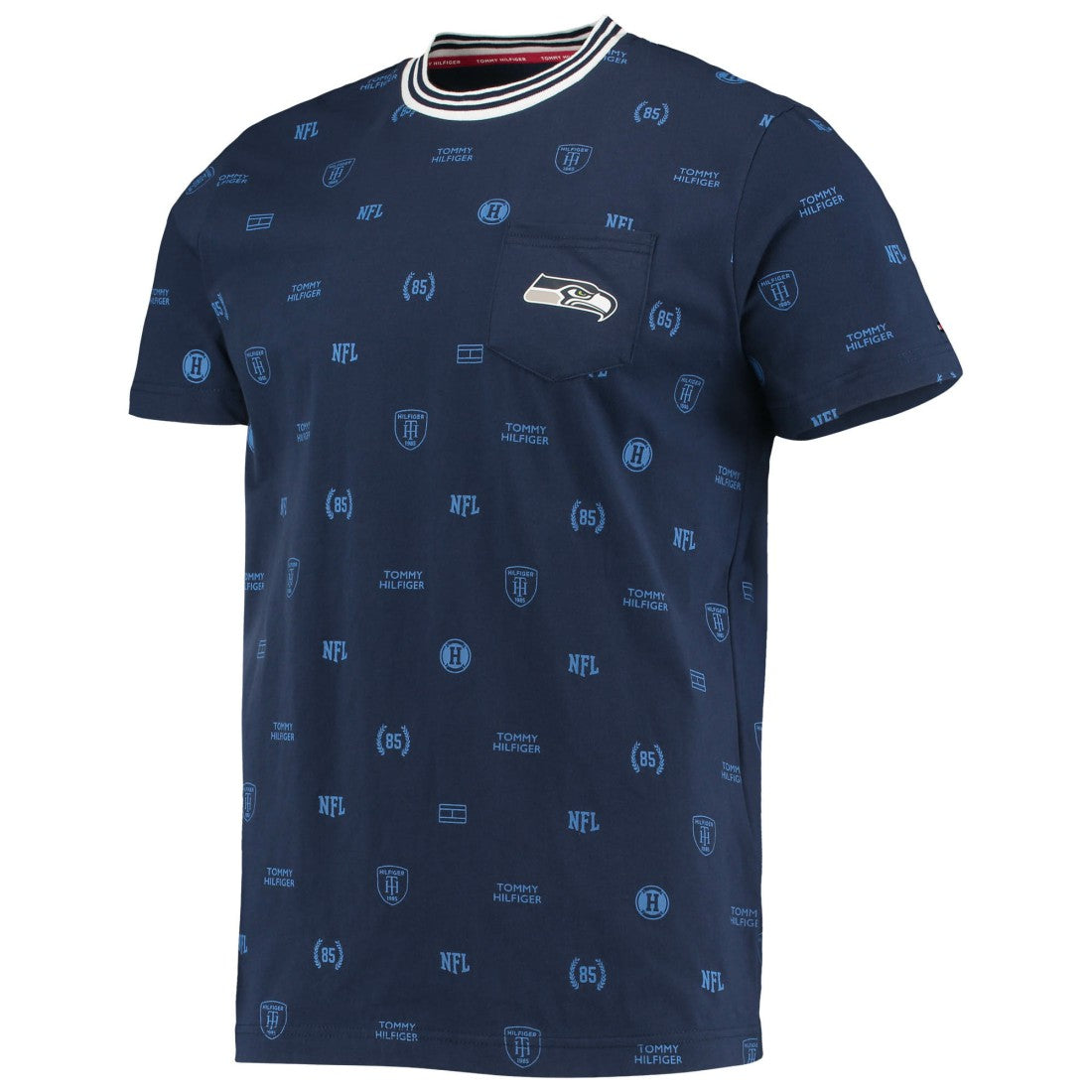 Seattle Seahawks Tommy Hilfiger Essential Pocket T-Shirt College Navy | NFL