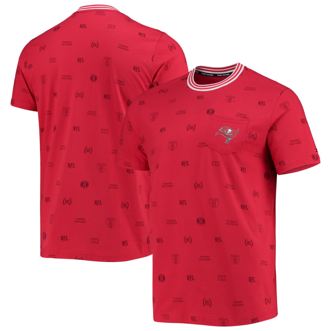 Tampa Bay Buccaneers Tommy Hilfiger Essential Pocket T-Shirt Red | NFL