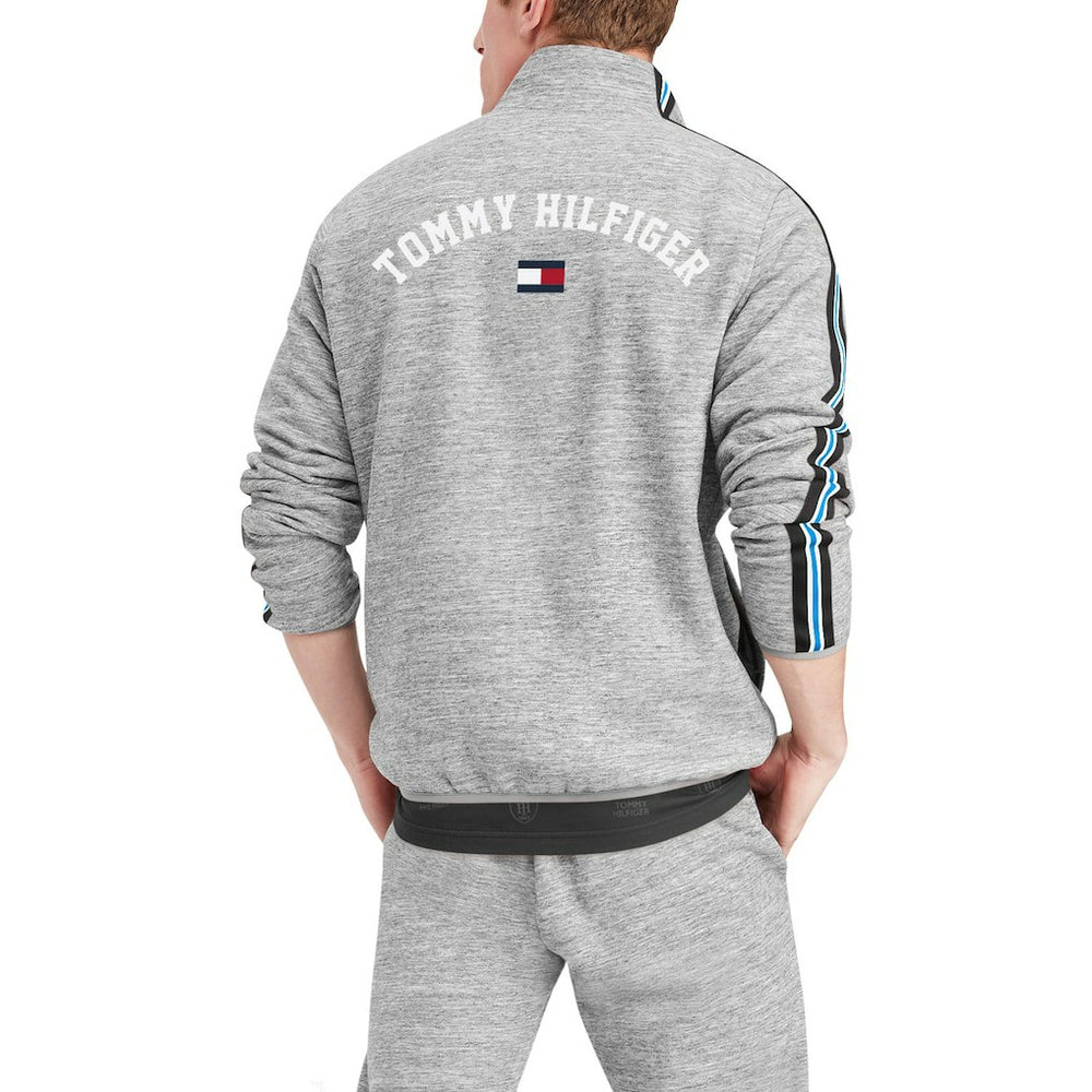 Carolina Panthers Tommy Hilfiger Mario Quarter-Zip Jacket Heathered Gray | NFL