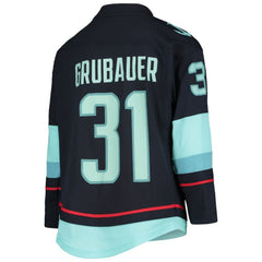 Philipp Grubauer Seattle Kraken Youth Home Replica Player Jersey - Deep Sea Blue - NHL
