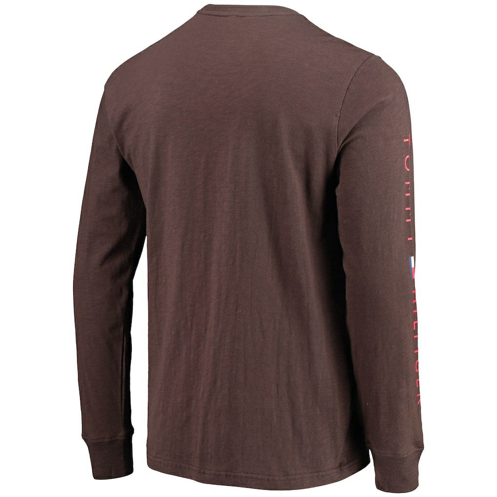 Cleveland Browns Tommy Hilfiger Peter Long Sleeve T-Shirt Brown | NFL