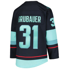 Philipp Grubauer Seattle Kraken Youth Home Premier Player Jersey - Deep Sea Blue - NHL