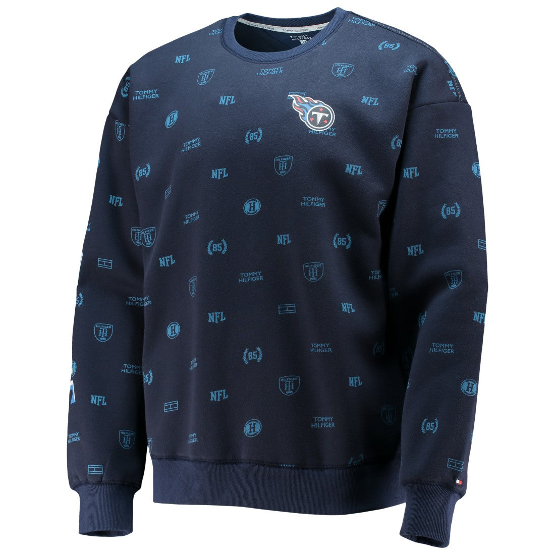 Tennessee Titans Tommy Hilfiger Reid Graphic Pullover Sweatshirt Navy | NFL