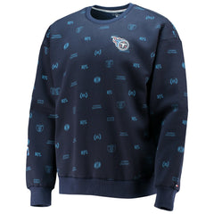 Tennessee Titans Tommy Hilfiger Reid Graphic Pullover Sweatshirt Navy | NFL