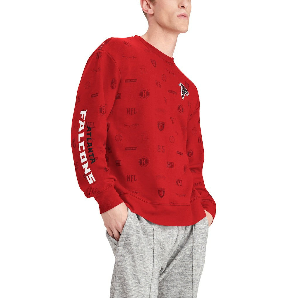 Atlanta Falcons Tommy Hilfiger Reid Graphic Pullover Sweatshirt Red | NFL
