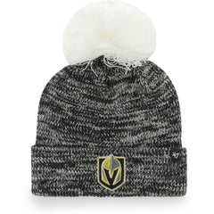 Vegas Golden Knights '47 Women's Triple Cross Cuffed Knit Hat with Pom - Gray - NHL