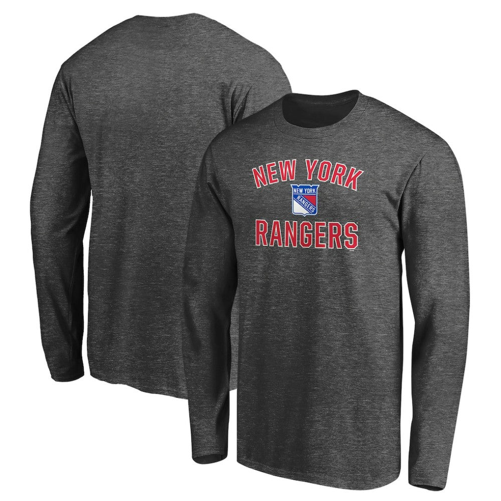 New York Rangers Victory Arch Long Sleeve T-Shirt - Charcoal - NHL