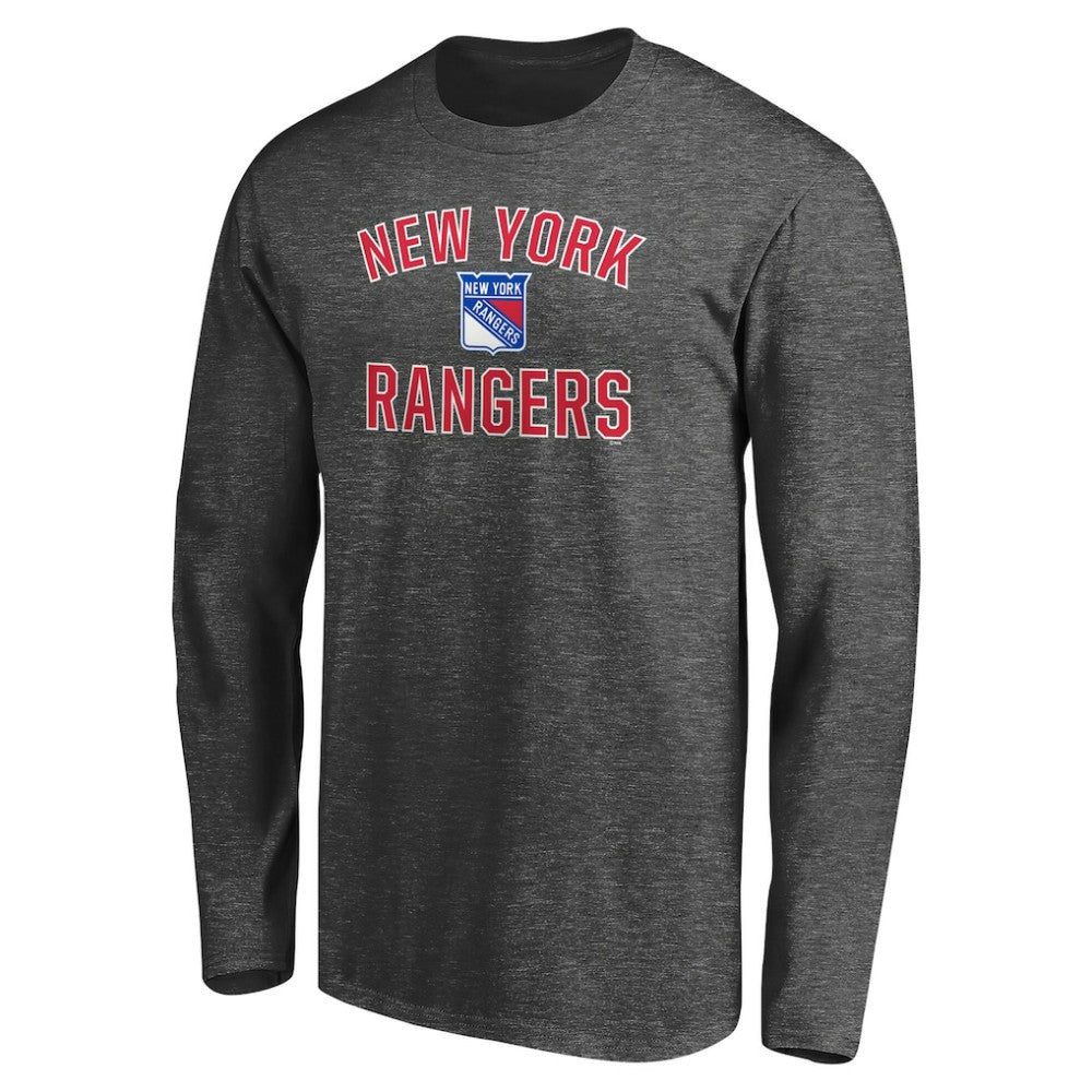 New York Rangers Victory Arch Long Sleeve T-Shirt - Charcoal - NHL