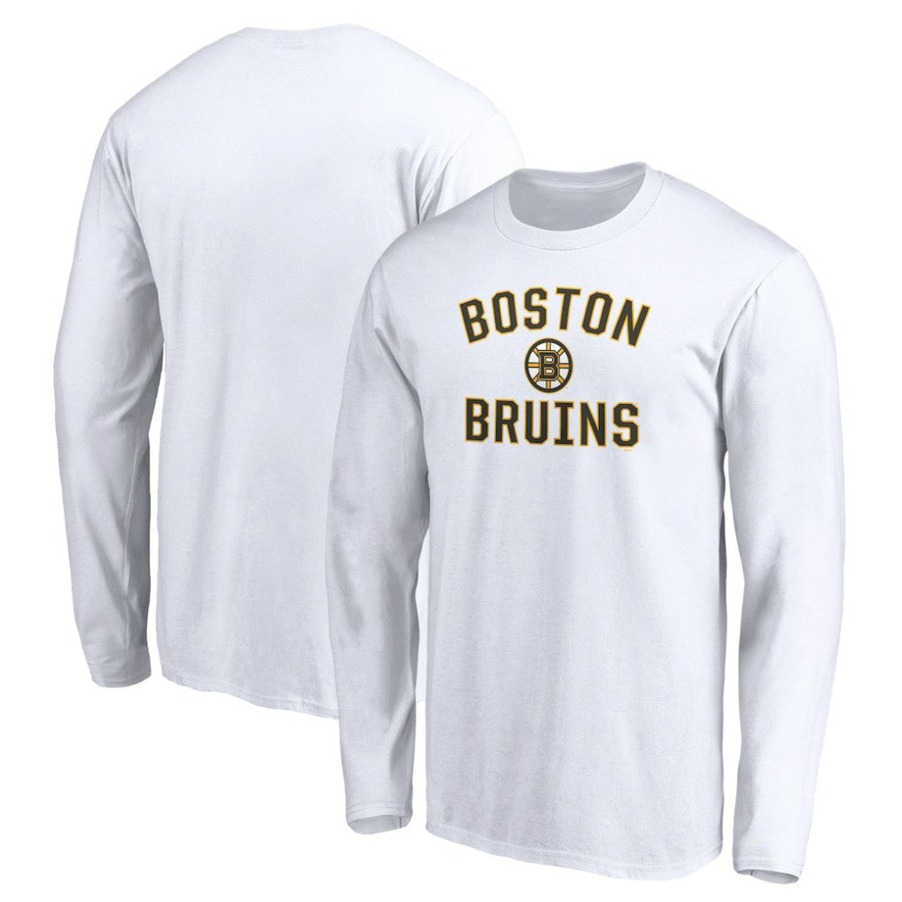 Boston Bruins Victory Arch Long Sleeve T-Shirt - White - NHL