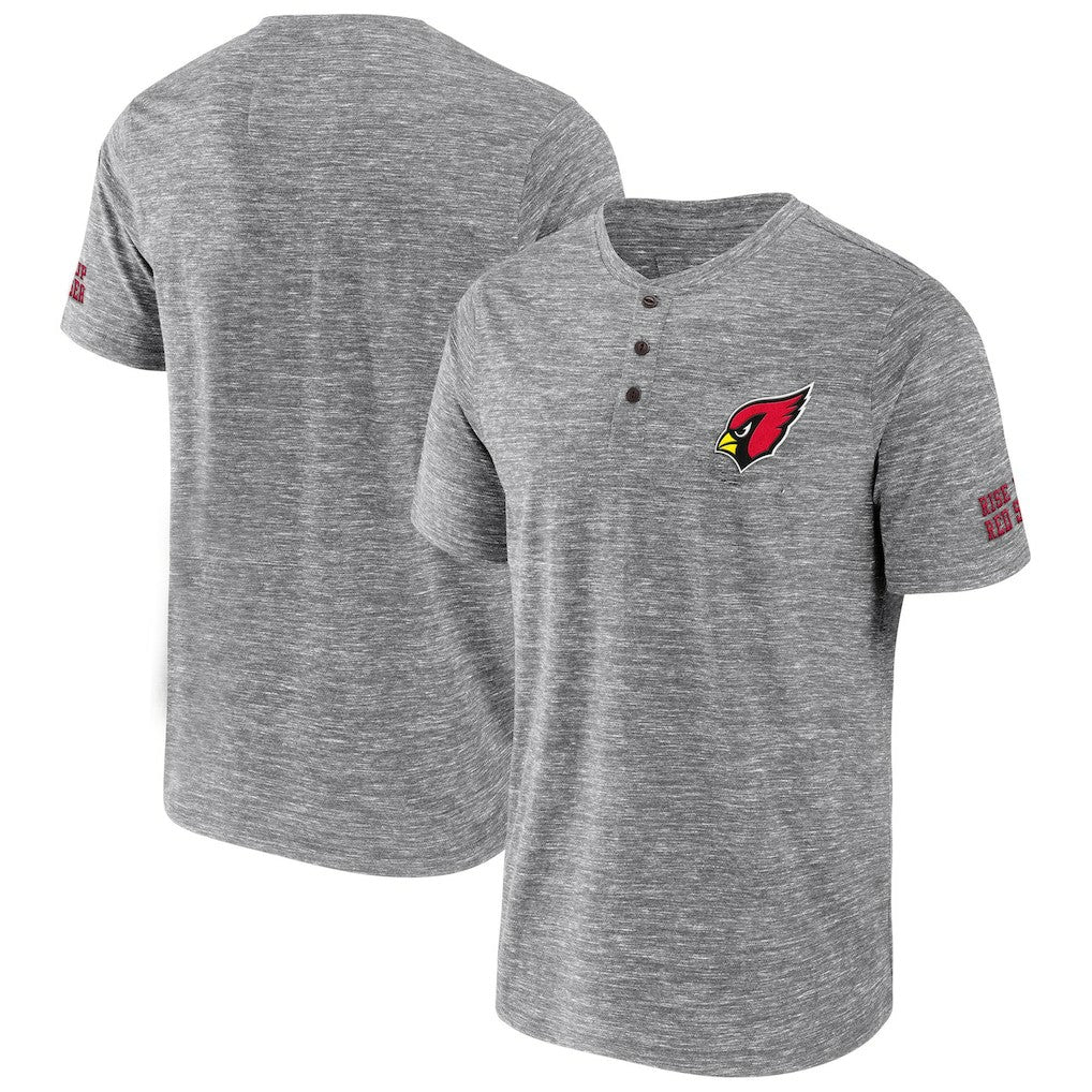 Arizona Cardinals NFL x Darius Rucker Collection Slub Henley T-Shirt Heathered Gray | Fanatics