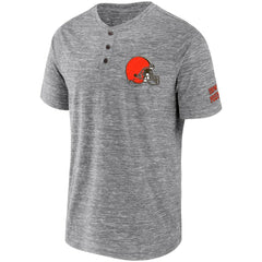 Cleveland Browns NFL x Darius Rucker Collection Slub Henley T-Shirt Heathered Gray | Fanatics