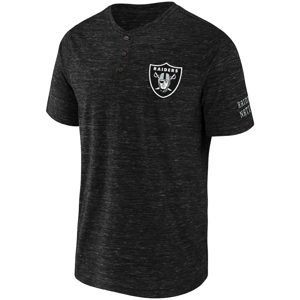 Las Vegas Raiders NFL x Darius Rucker Collection Slub Henley T-Shirt Black | Fanatics