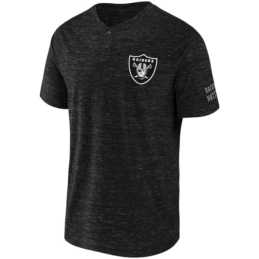 Las Vegas Raiders NFL x Darius Rucker Collection Slub Henley T-Shirt Black | Fanatics