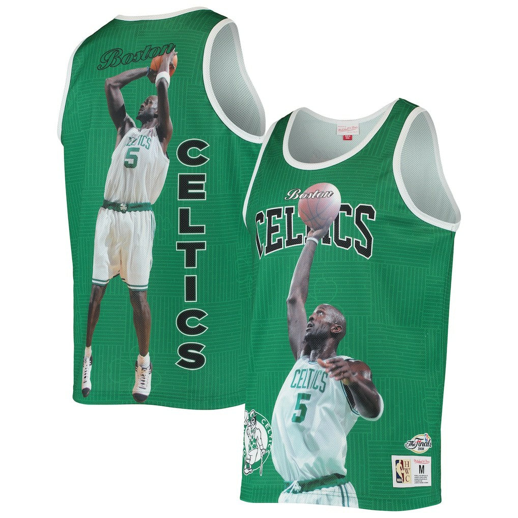 Kevin Garnett Boston Celtics Hardwood Classics Player Tank Top Kelly Green - NBA
