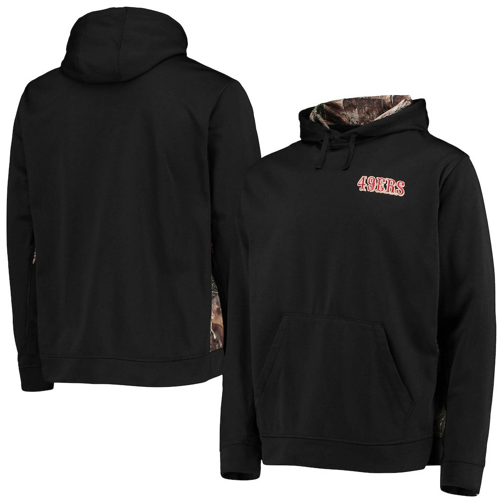 San Francisco 49ers Dunbrooke Logo Ranger Pullover Hoodie Black/Realtree Camo | NFL