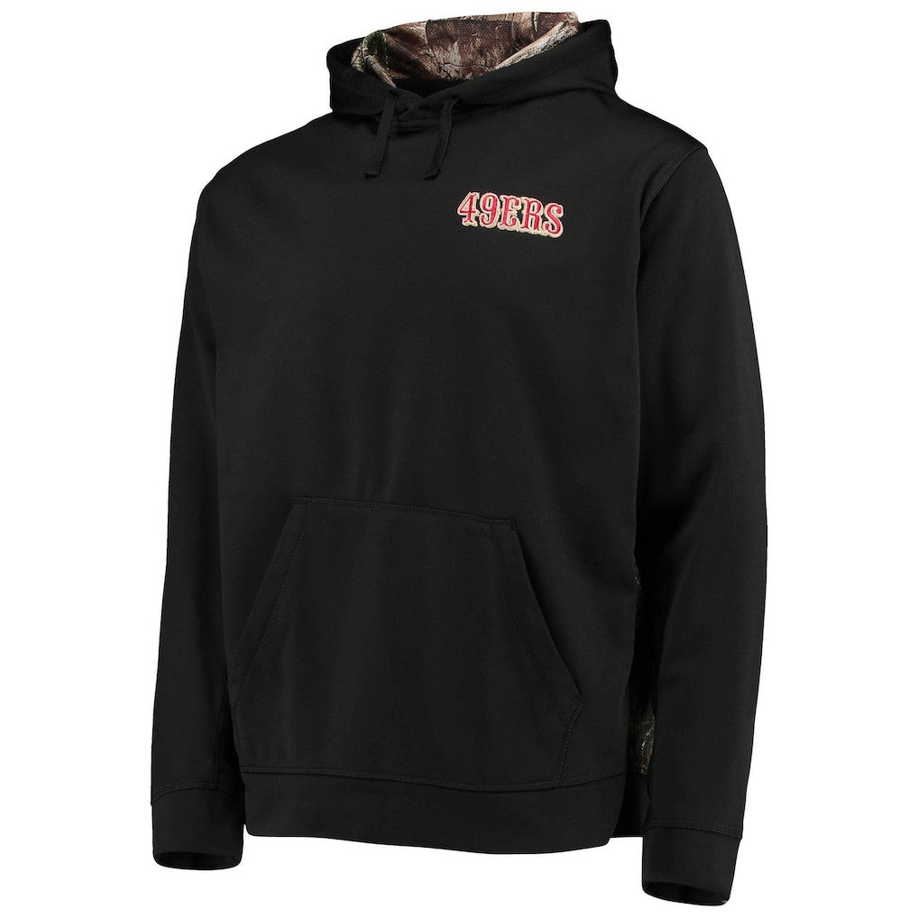 San Francisco 49ers Dunbrooke Logo Ranger Pullover Hoodie Black/Realtree Camo | NFL