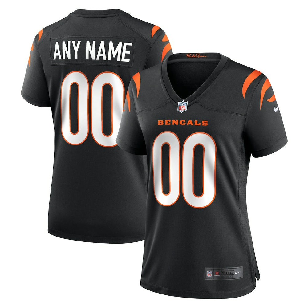 Cincinnati Bengals Women's Game Custom Jersey Black | Nike for Sale