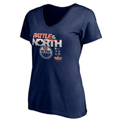 Edmonton Oilers Women's Battle of the North V-Neck T-Shirt - Navy - NHL