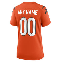 Cincinnati Bengals Women's Alternate Game Custom Jersey Orange | Nike for Sale