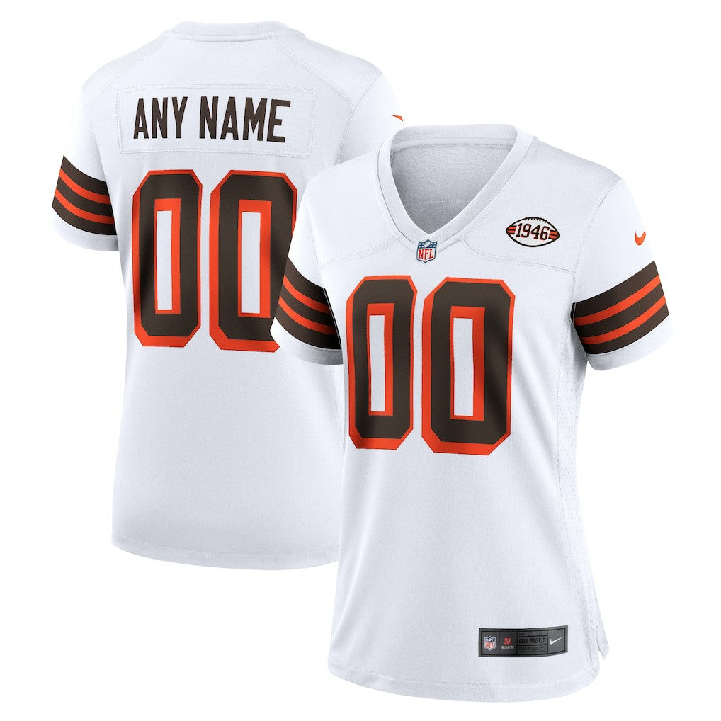 Cleveland Browns Women's 1946 Collection Alternate Custom Jersey White | Nike for Sale