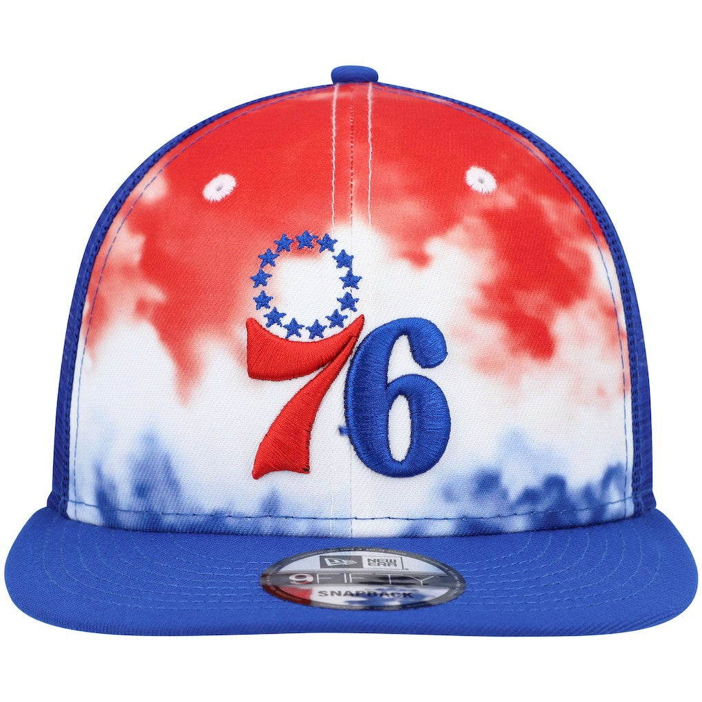 Philadelphia 76ers Hazy Trucker 9FIFTY Snapback Hat Royal - NBA