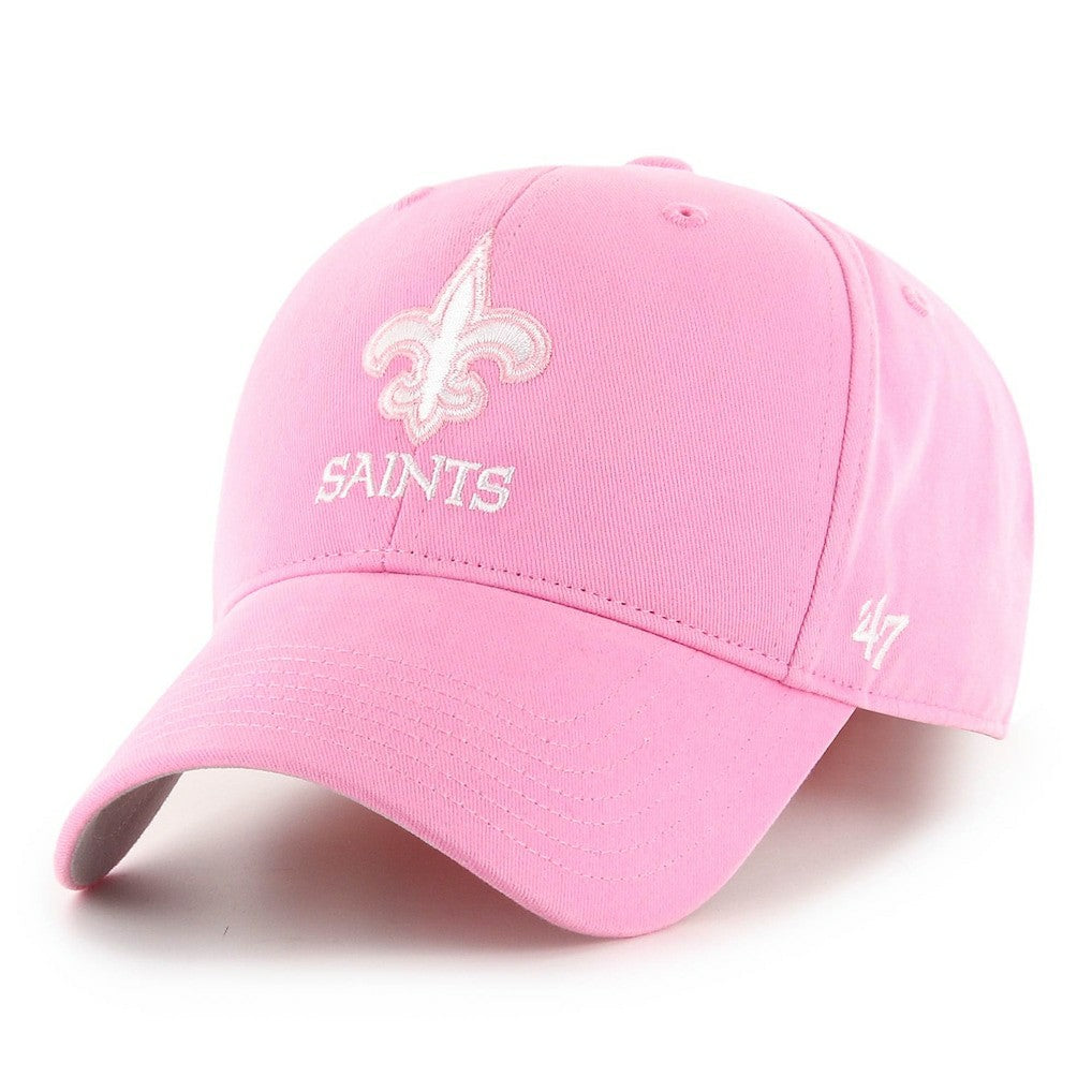 New Orleans Saints '47 Girls Youth Rose MVP Adjustable Hat Pink | 47 brand