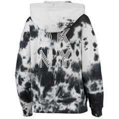 Minnesota Vikings DKNY Sport Women's Dakota Oversized Tie-Dye Half-Zip Hoodie White/Black | NFL