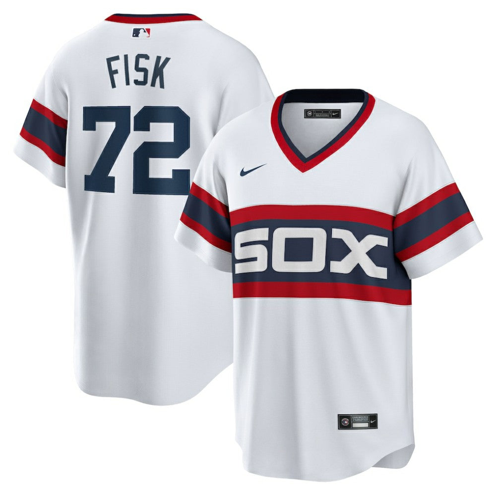 Carlton Fisk Chicago White Sox Nike Home Cooperstown Collection Team Player Jersey - MLB
