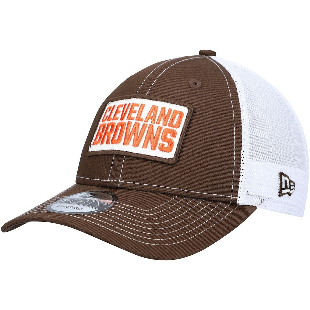 Cleveland Browns New Era 9FORTY Trucker Snapback Hat Brown | NFL