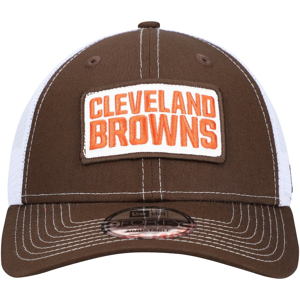 Cleveland Browns New Era 9FORTY Trucker Snapback Hat Brown | NFL