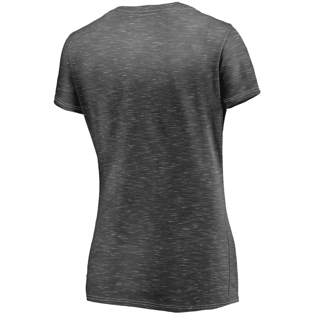 Pittsburgh Steelers Women's League Leader Space Dye V-Neck T-Shirt Charcoal | Fanatics