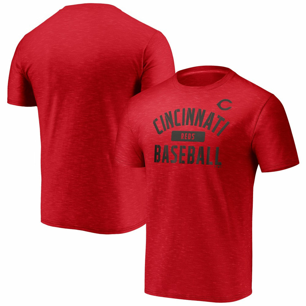 Cincinnati Reds Fanatics Primary Pill Space Dye T-Shirt - MLB