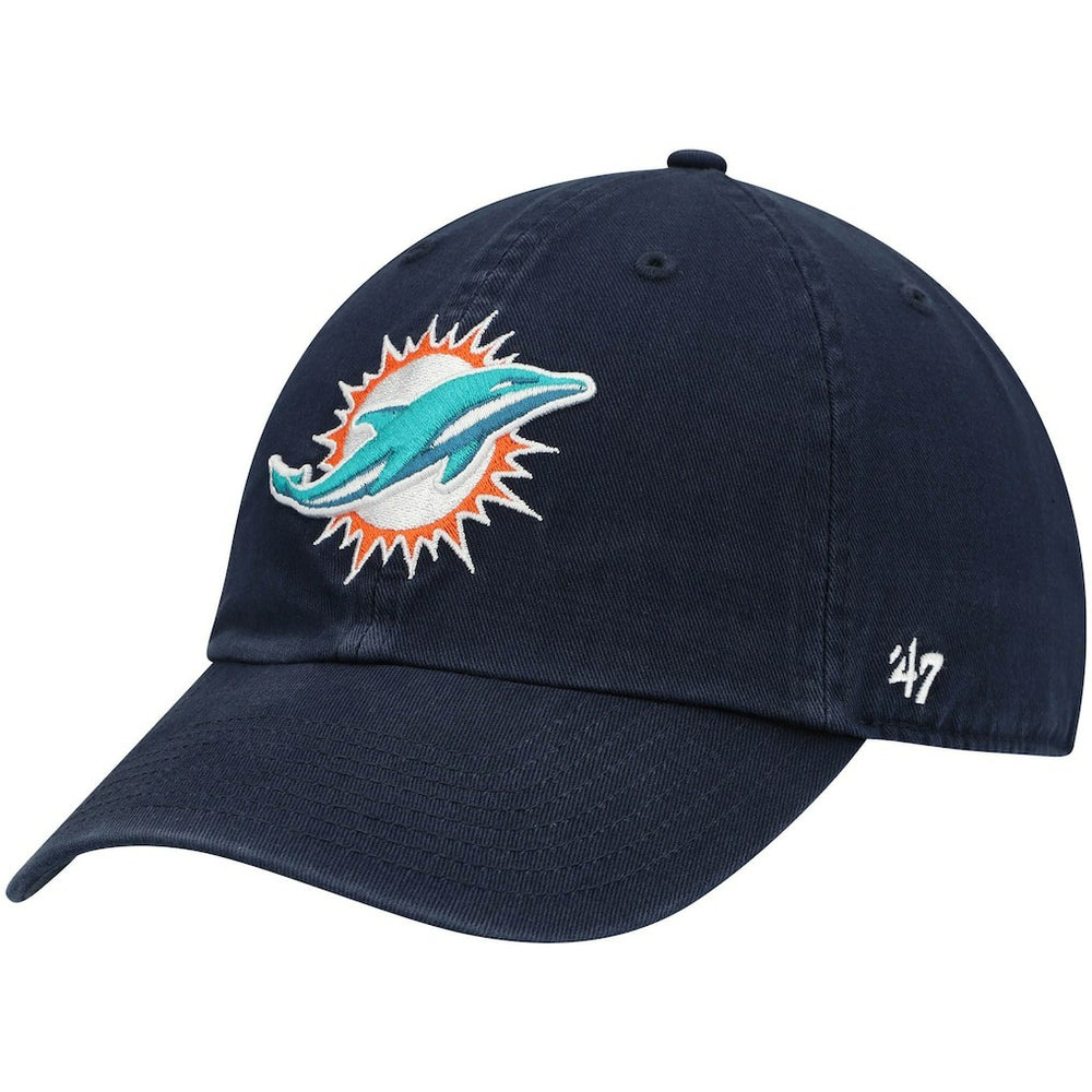 Miami Dolphins '47 Clean Up Alternate Adjustable Hat Navy | 47 brand