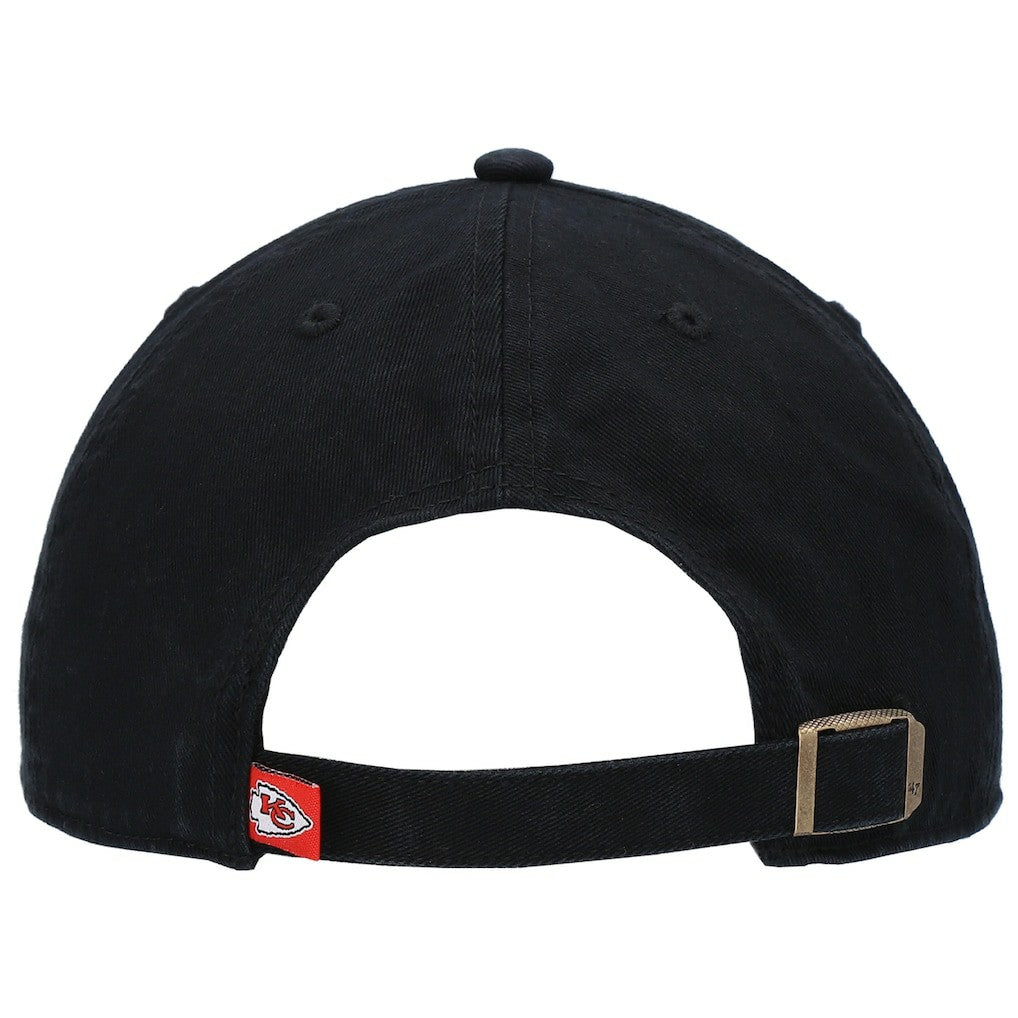 Kansas City Chiefs '47 Clean Up Script Adjustable Hat Black | 47 brand