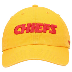 Kansas City Chiefs '47 Clean Up Script Adjustable Hat Gold | 47 brand