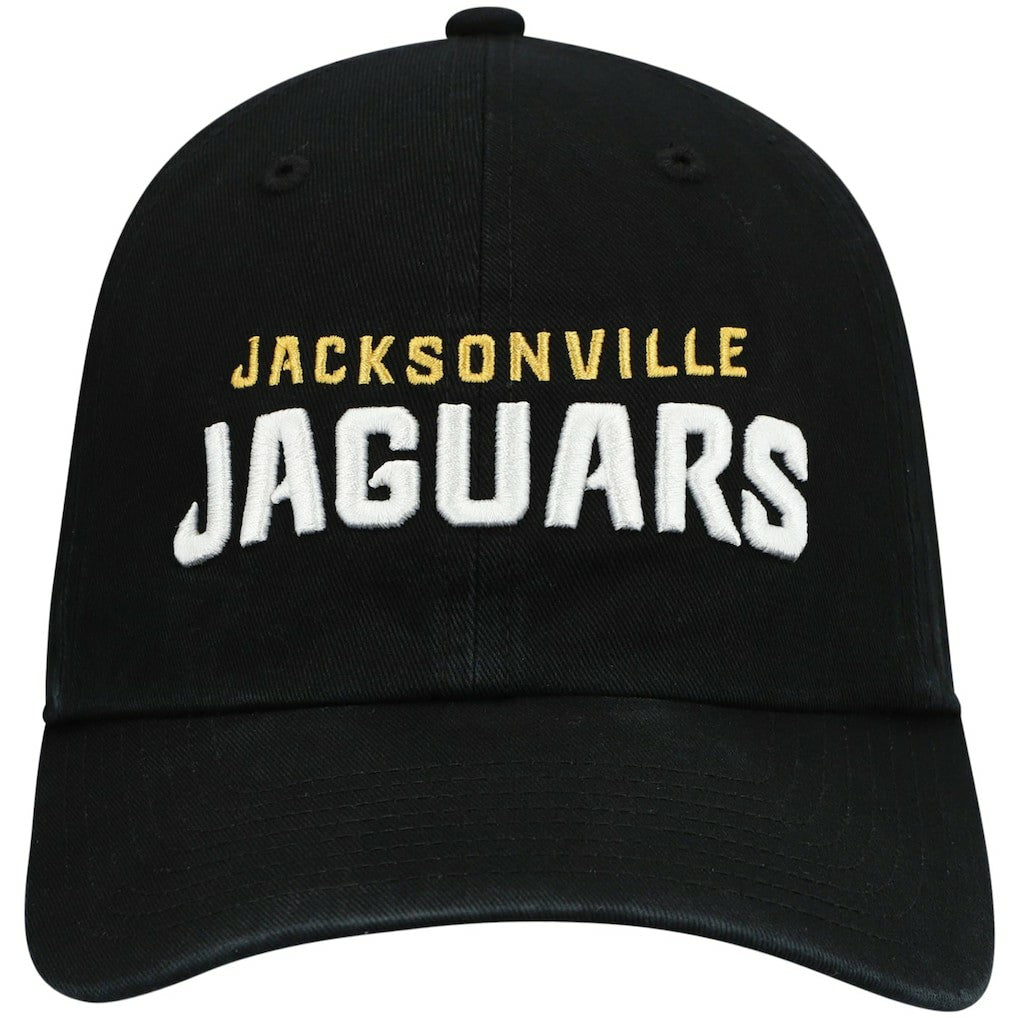 Jacksonville Jaguars '47 Clean Up Script Adjustable Hat Black | 47 brand